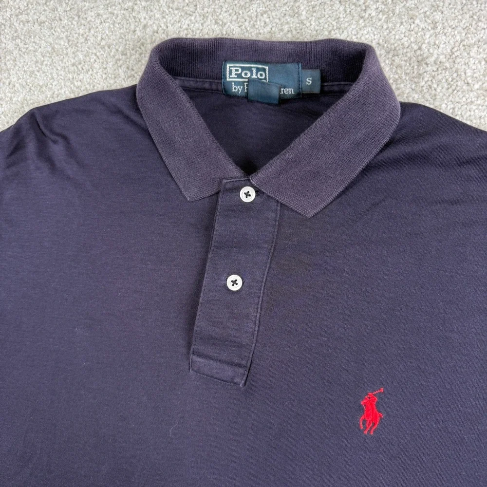 Polo Ralph Lauren Polo Shirt Men S Navy Blue Short Sleeve Red Pony Logo